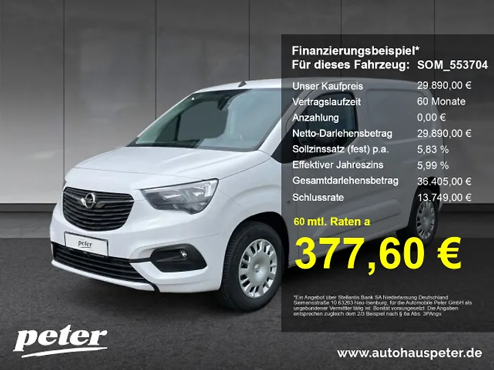 Combo-e Cargo (50-kWh) L1 EHZ Kasten