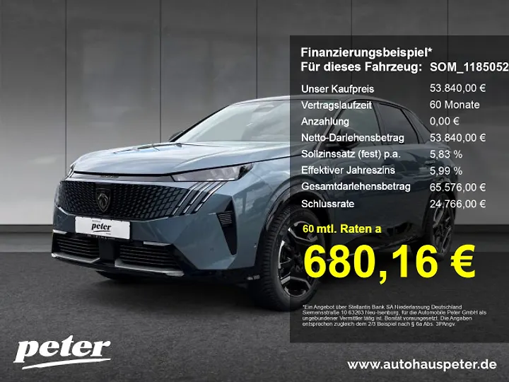3008 Hybrid 136 e-DSC6 Allure Geschlossen
