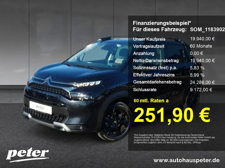 C3 Aircross Hybrid 136 ë-DSC6 YOU mit PLUS PAKET Geschlossen