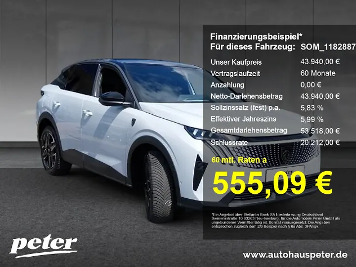 3008 Hybrid 136 e-DSC6 Allure Geschlossen