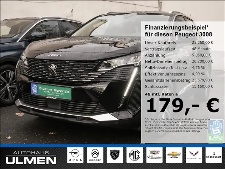 3008 PureTech 130 Stop & Start GPF EAT8 Active Pack Geschlossen