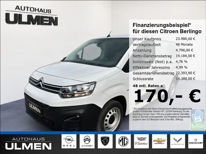 Berlingo 1.5 BlueHDi 130 L1 EAT8 Kasten