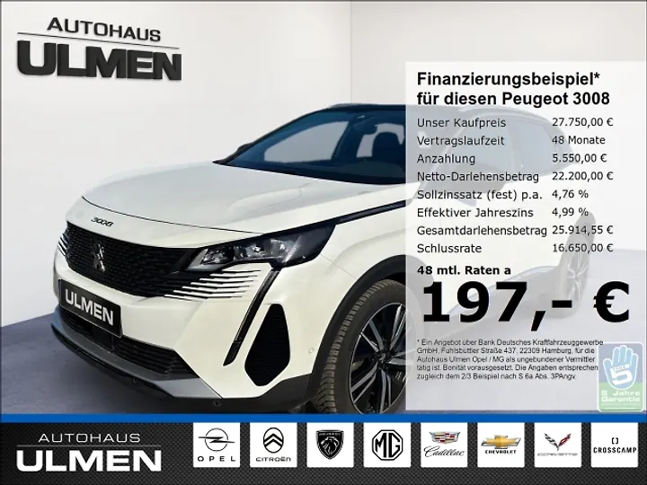 3008 PureTech 130 Stop & Start GPF EAT8 Active Pack Geschlossen