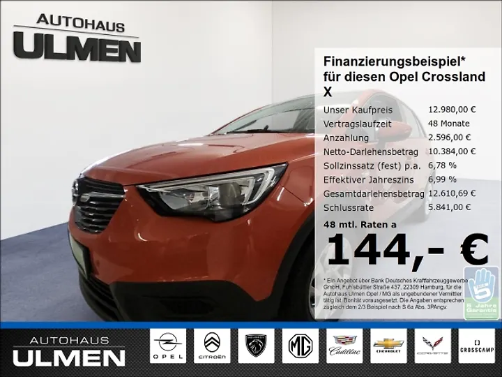 Crossland X 1.2 Start/Stop Opel 2020 Geschlossen