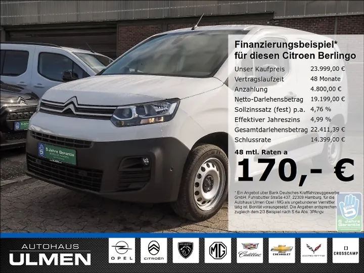 Berlingo 1.5 BlueHDi 130 L1 EAT8 Kasten