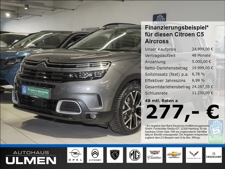 C5 Aircross Pure Tech 180 S&S EAT8 LIVE Geschlossen