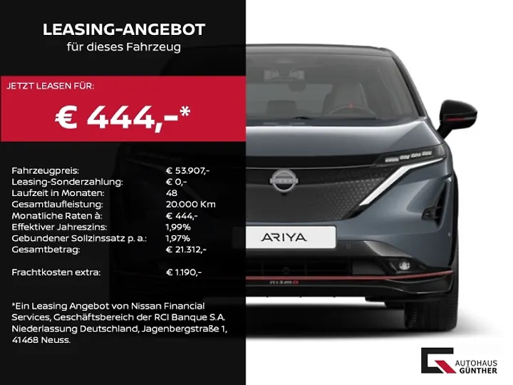 Ariya 63 kWh Geschlossen