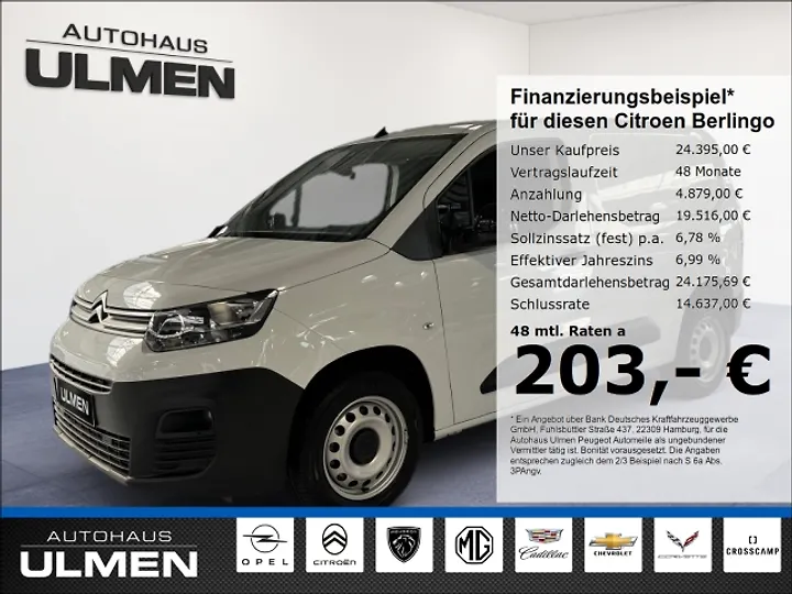 Berlingo 1.5 BlueHDi 130 L1 EAT8 Kasten