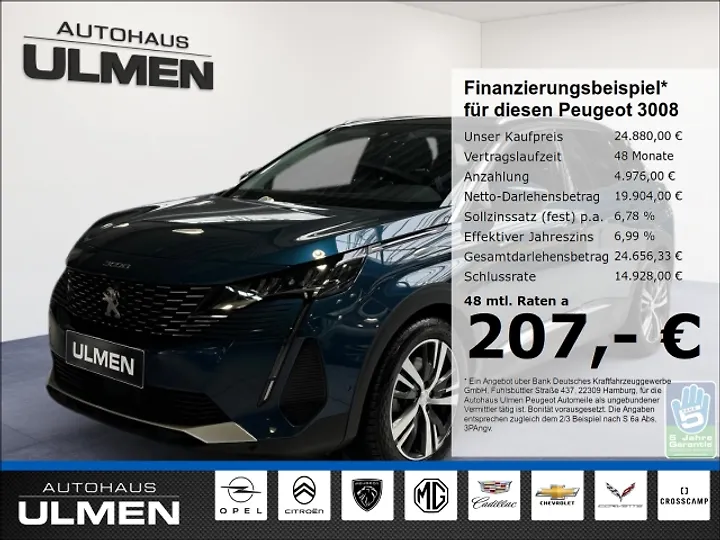 3008 PureTech 130 Stop & Start GPF EAT8 Active Pack Geschlossen