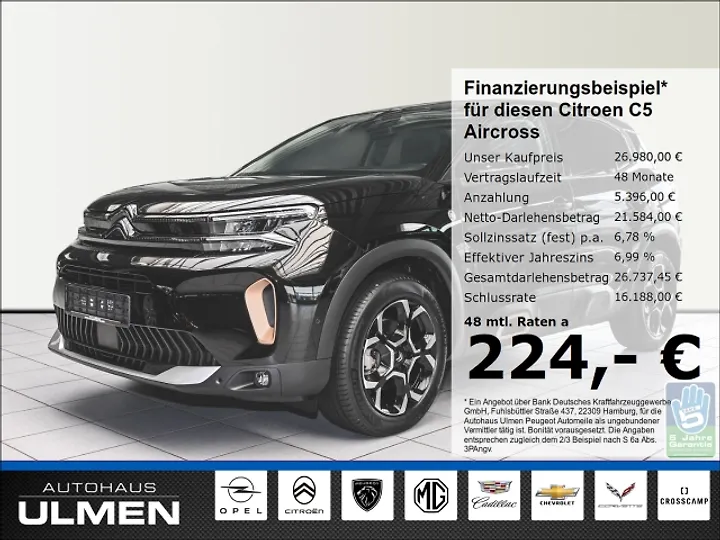 C5 Aircross Pure Tech 130 S&S EAT8 FEEL PACK Geschlossen