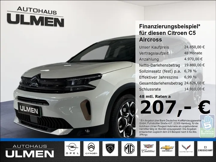 C5 Aircross Pure Tech 130 S&S EAT8 FEEL PACK Geschlossen