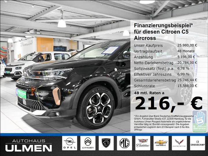 C5 Aircross Pure Tech 130 S&S EAT8 FEEL PACK Geschlossen