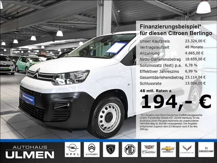 Berlingo 1.5 BlueHDi 130 L1 EAT8 Kasten