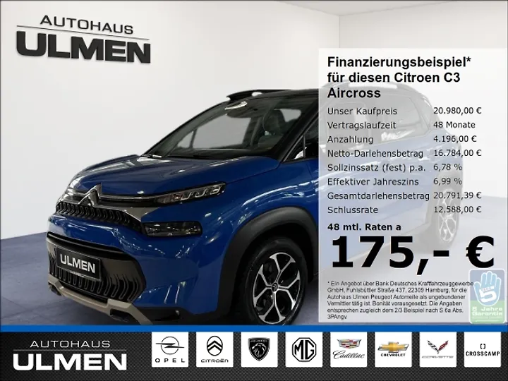 C3 Aircross PureTech 130 Stop & Start EAT6 OPF SHINE Geschlossen
