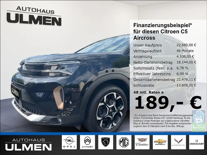 C5 Aircross Pure Tech 130 S&S EAT8 FEEL PACK Geschlossen