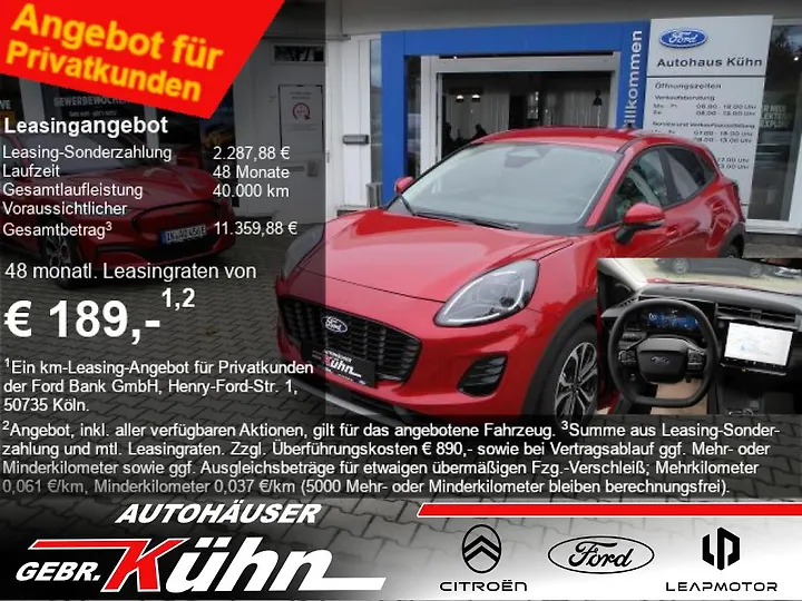 Puma 1.0 EcoBoost Hybrid TITANIUM Geschlossen